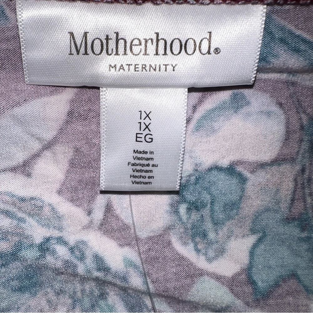 Motherhood Maternity Side Ruched Scoop Neck Half Sleeve Knee Length Dress 1X - Picture 6 of 7